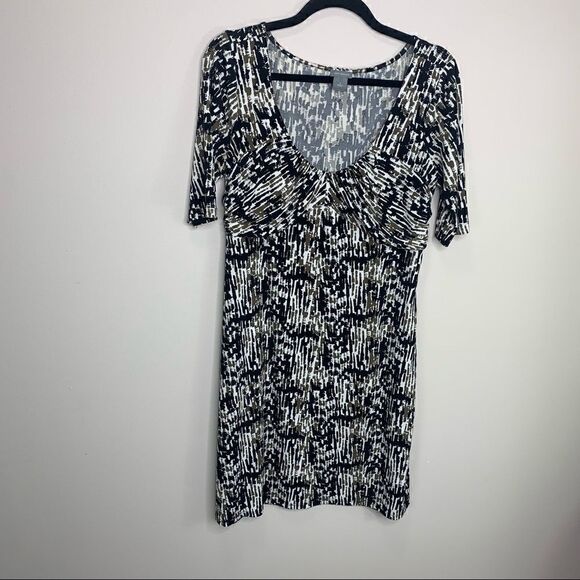 Ann Taylor size 8 brown abstract design dress A1 - Picture 8 of 8